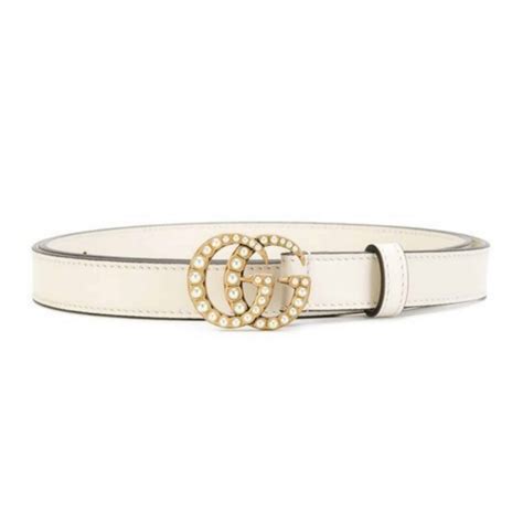 gucci leather belt with pearl gg 8 inch|gucci belt with pearl buckle.